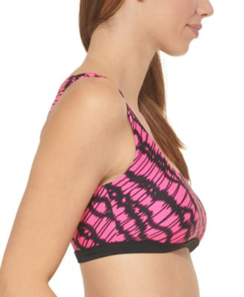 Costume da bagno donna DKNY bikini top stampa collo quadrato rosa taglia small - Foto 11 di 15