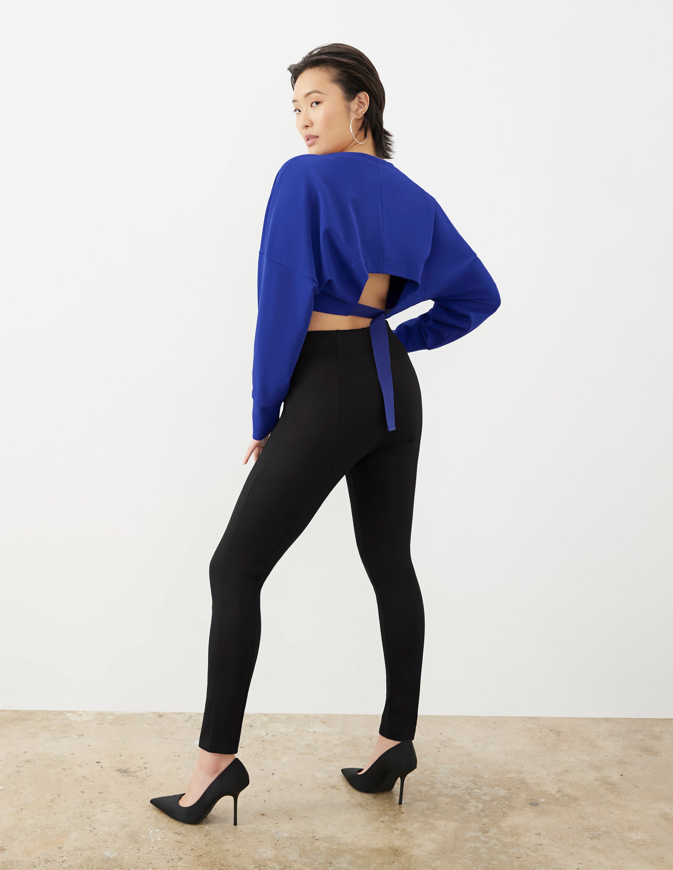 Pantalón ajustado para mujer GSTQ todo el día negro talla 1X - Imagen 12 de 12